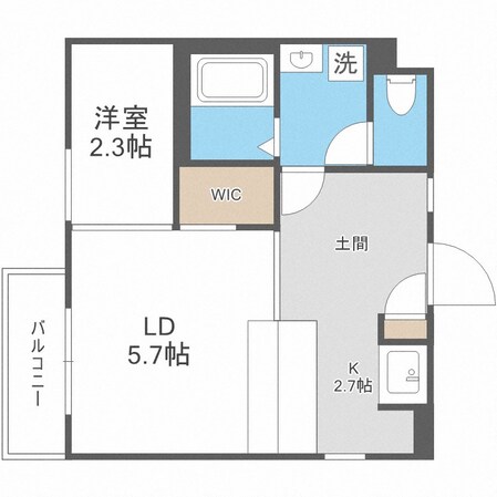 デュオフラッツ西新WESTの物件間取画像